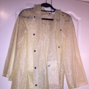 Free People Transparent Lace Coat