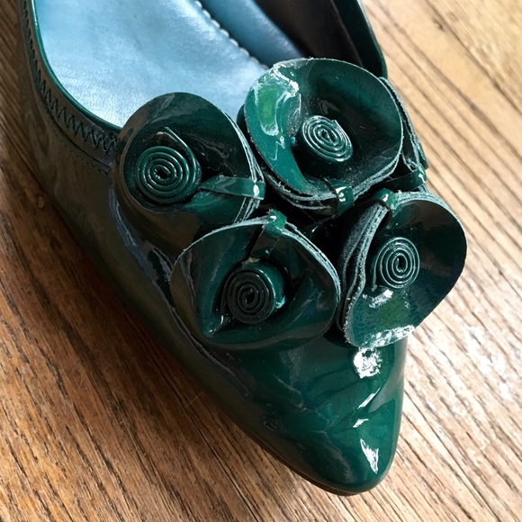 BCBGMaxAzria Shoes - BCBG Max Azria Teal Patent Leather Flats BCBGMaxAzria Shoes - BCBG Max Azria Teal Patent Leather Flats