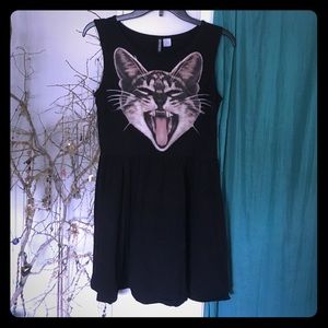 Cat Face T Shirt Dress