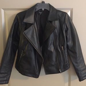 Black leather jacket