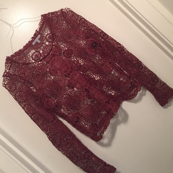 Crochet lace see through top