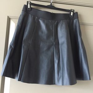 Faux Leather Skater Skirt