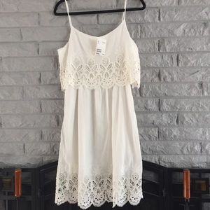 NWT!! Boho white lace dress