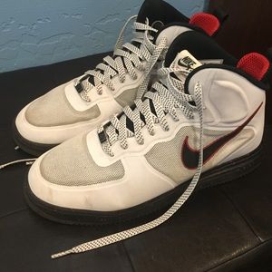 Nike Lunar Force 1 Fuse White Black University Red