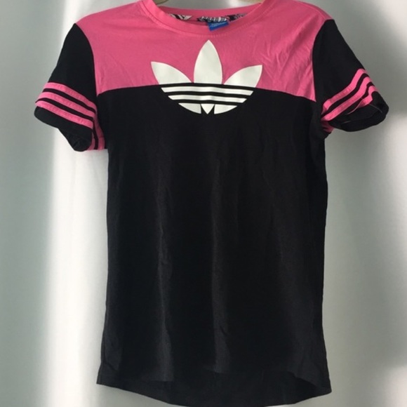 Adidas pink and black shirt