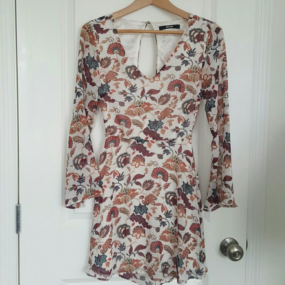 Bik Bok 'Becca' Bell Sleeve Dress