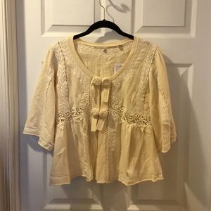 NWT Anthropologie Cardigan cream size M