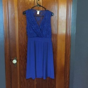 Blue lace dress