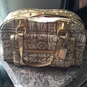 Auth Coach Chelsea Graffiti Tattersall Satchel