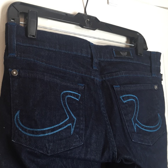 Rock & Republic dark navy jeans. - Picture 2 of 3