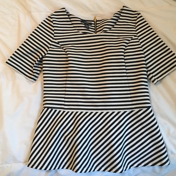Alfani Tops - Striped peplum top