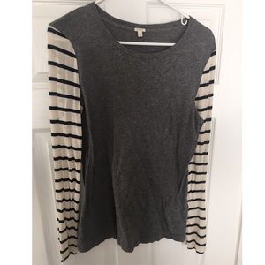 Jcrew striped sleeve- size small