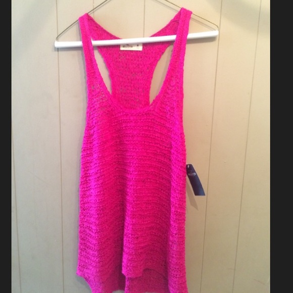 HOLLISTER pink, mesh tank top