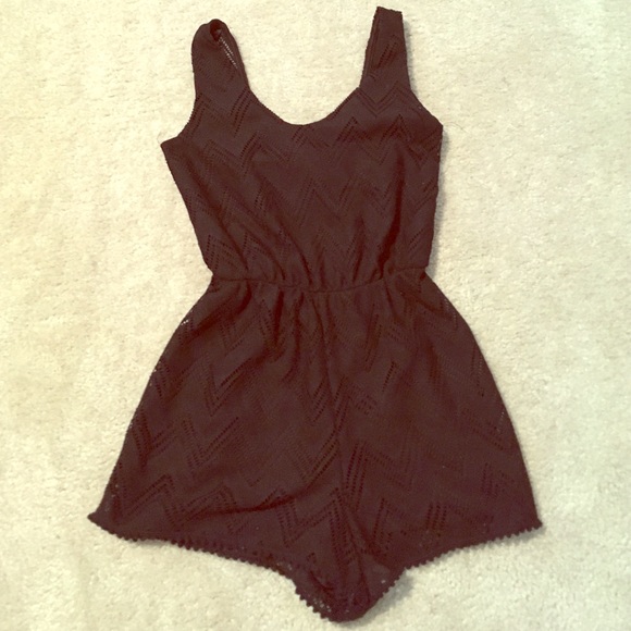 Black chevron romper XS