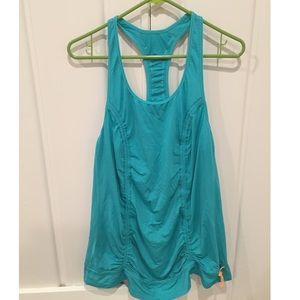 Lululemon tank-turquoise with cinch waist