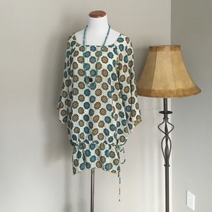 ⚡️FLASH SALE ⚡️EUC-Floral Tolani SIlk Tunic Sz: L