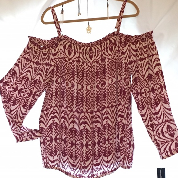 SOLD!!!! INC Boho Cold Shoulder Blouse 🌞