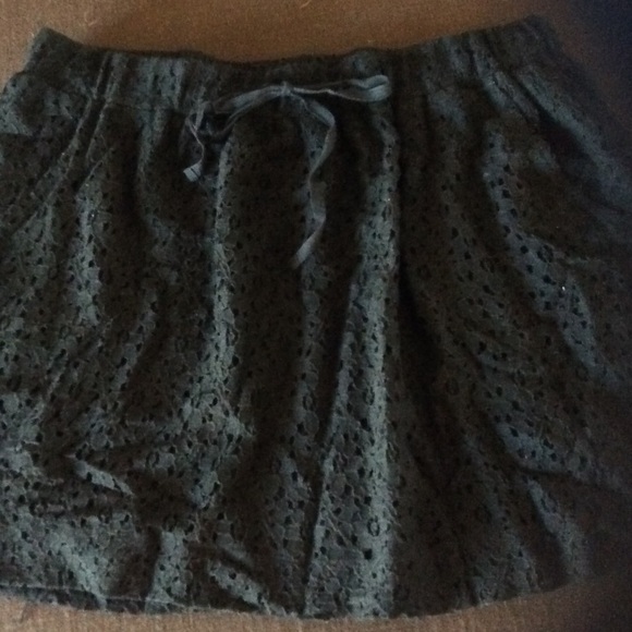 Black draw string skirt