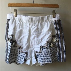 J Crew Embroidered Pom Pom Shorts