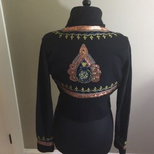 STUNNING French Connection Black sequin sweater M
