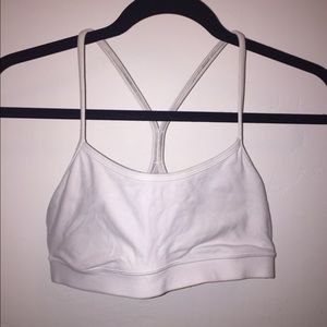 Classic white Lululemon sports bra
