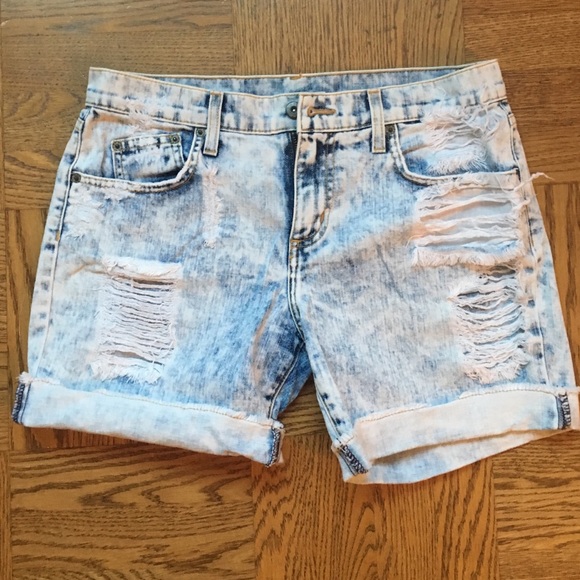 Never worn: soft distressed jean shorts