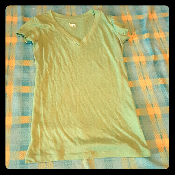 Light green capped sleeve tshirt
