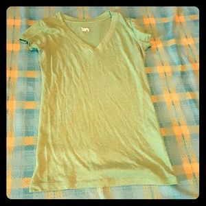 Light green capped sleeve tshirt