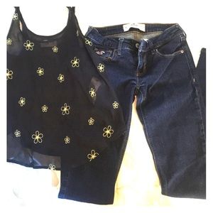 Hollister jeans and top