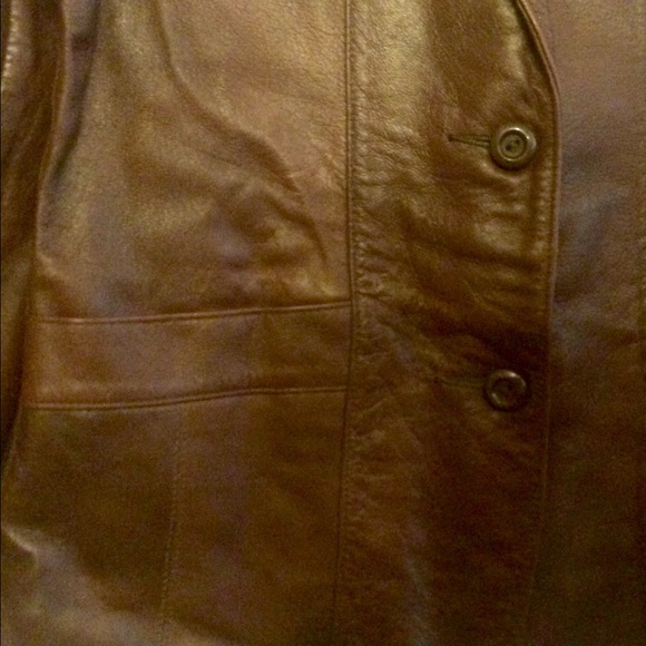 Vintage 70's Lady Scully Brown Leather Jacket - Picture 3 of 4
