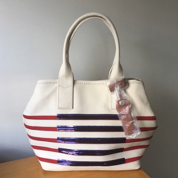 Marc by Marc Jacobs Handbags - MbMJ St Tropez White Beach Tote Bag with Sequins