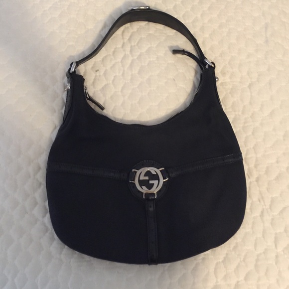 Black Gucci canvas Hobo - Picture 1 of 3