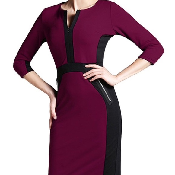 Women's Stretch Tunic Pencil Sheath Dress
