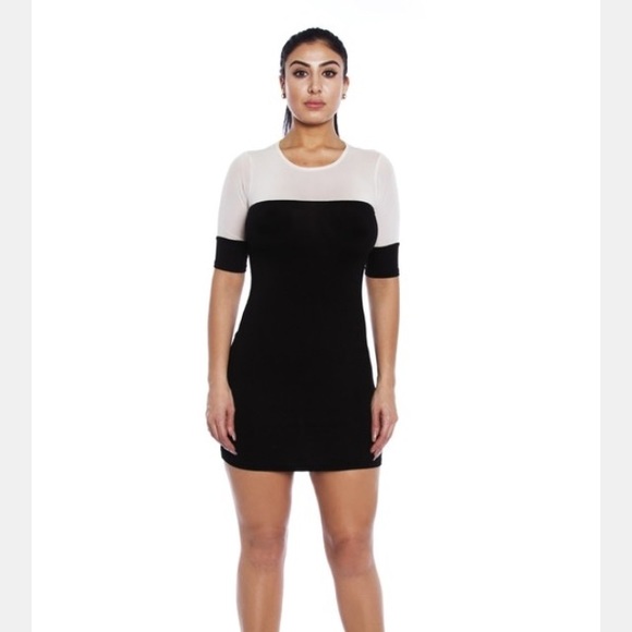 Cream and Black Dress