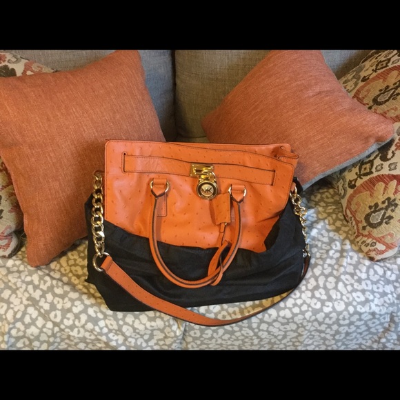 X SOLD Michael Kors ostrich Hammy X - Picture 2 of 4