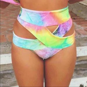 Tie dye little black diamond rave Kiki bottoms