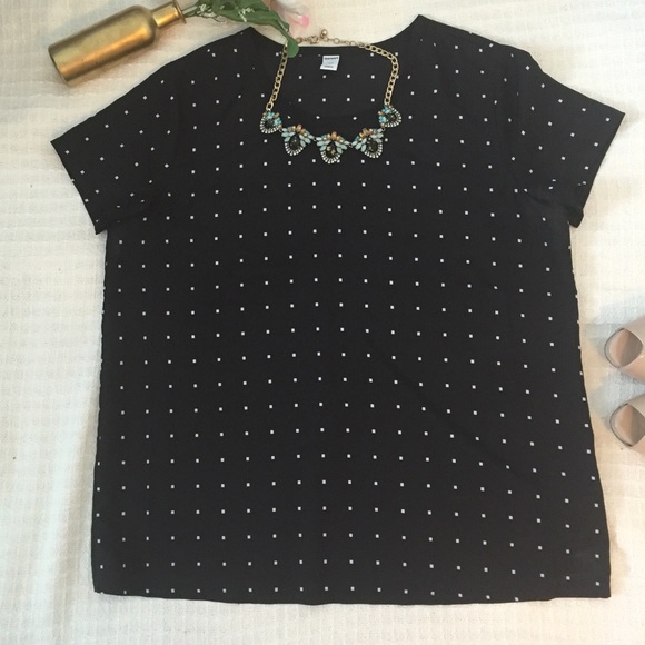 Black and White Blouse