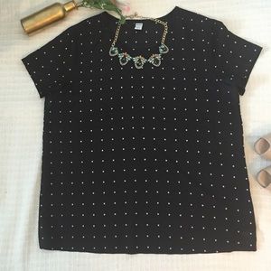 Black and White Blouse