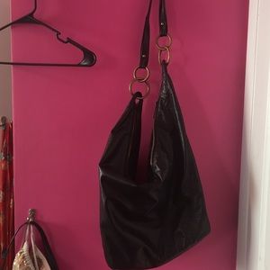 LARGE BLACK HOBO BAG
