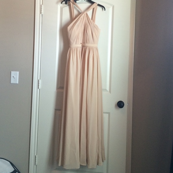 Floor length Bridesmaid dress in cream