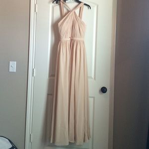 Floor length Bridesmaid dress in cream