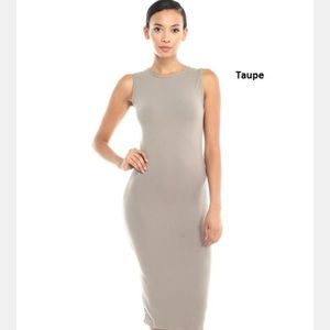 Taupe Curvy Dress