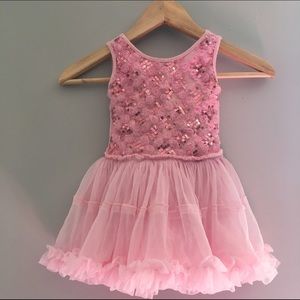 Pink Tulle Sequined Dress