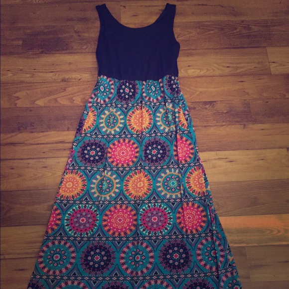 Aztec Print Maxi Dress