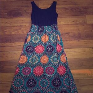 Aztec Print Maxi Dress