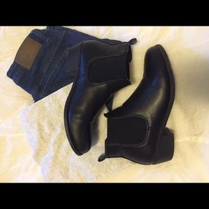 Black ankle boots