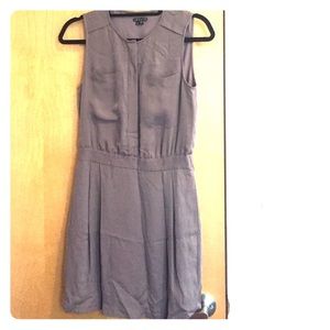 Gray silk theory dress