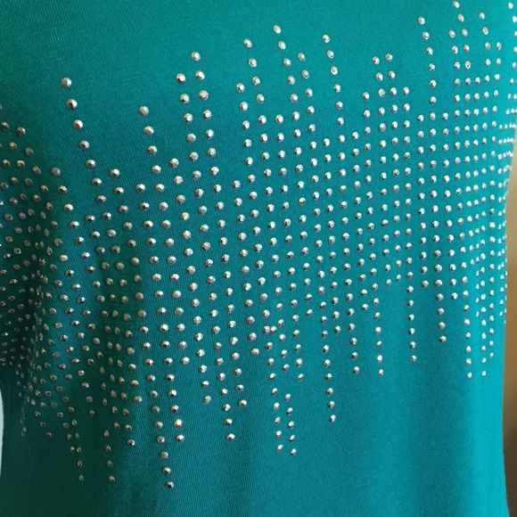Teal Studded Tee - Picture 3 of 4