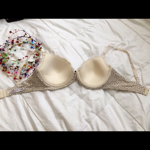 SOLD- Black Polka Dot Bra 36C - Picture 2 of 3