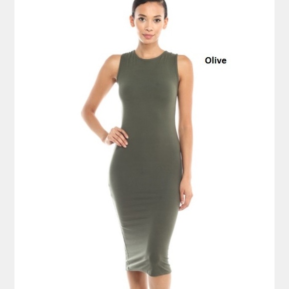 Olive Green Curvy Dress